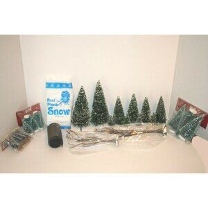 Department 56  "VILLAGE LANDSCAPE TREES " SET OF 14 with Accessories  #52590